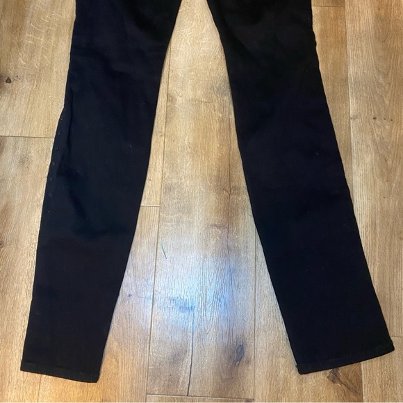 Hudson Collin Skinny Studded Mid Rise Black Skinny Jeans Size 27 - Picture 6 of 15